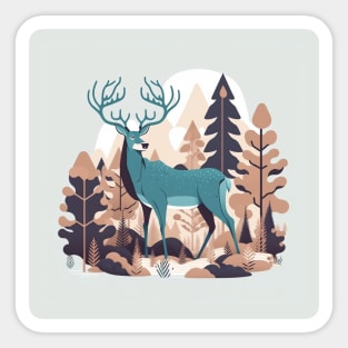 Deer in the Forest Sticker